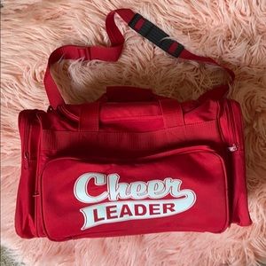 Red cheerleader duffel bag